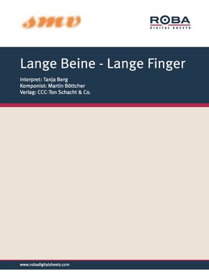 cover image of Lange Beine--Lange Finger